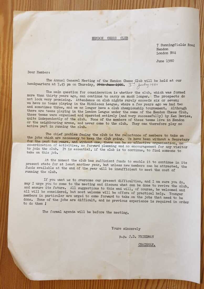 Chairman’s letter, 1980